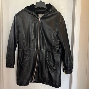Women’s Wilson Leather Hooded Jacket Size Large